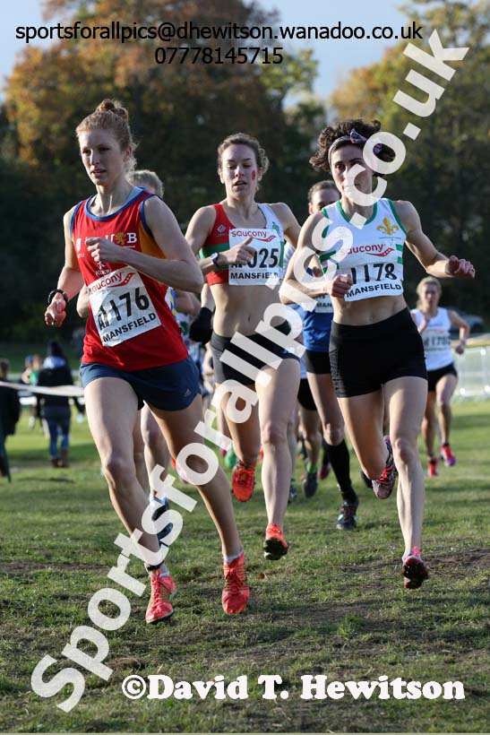 Senior women, 2016 National Cross Country Relays, Berry Hill Park, Mansfield. Photo: David T. Hewitson/Sports for All Pics